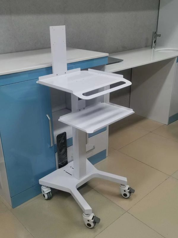 عربة طبيّة موقف معمل أسنان معدات مختبر صامتة عجلة فمويّة ثلاثيّة الأبعاد حامل جهاز استضافة عربة متنقلة مع فتحة مكابح