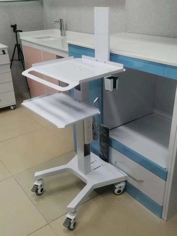 عربة طبيّة موقف معمل أسنان معدات مختبر صامتة عجلة فمويّة ثلاثيّة الأبعاد حامل جهاز استضافة عربة متنقلة مع فتحة مكابح
